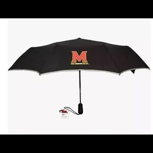 Men's Black Umbrella with Red Logo